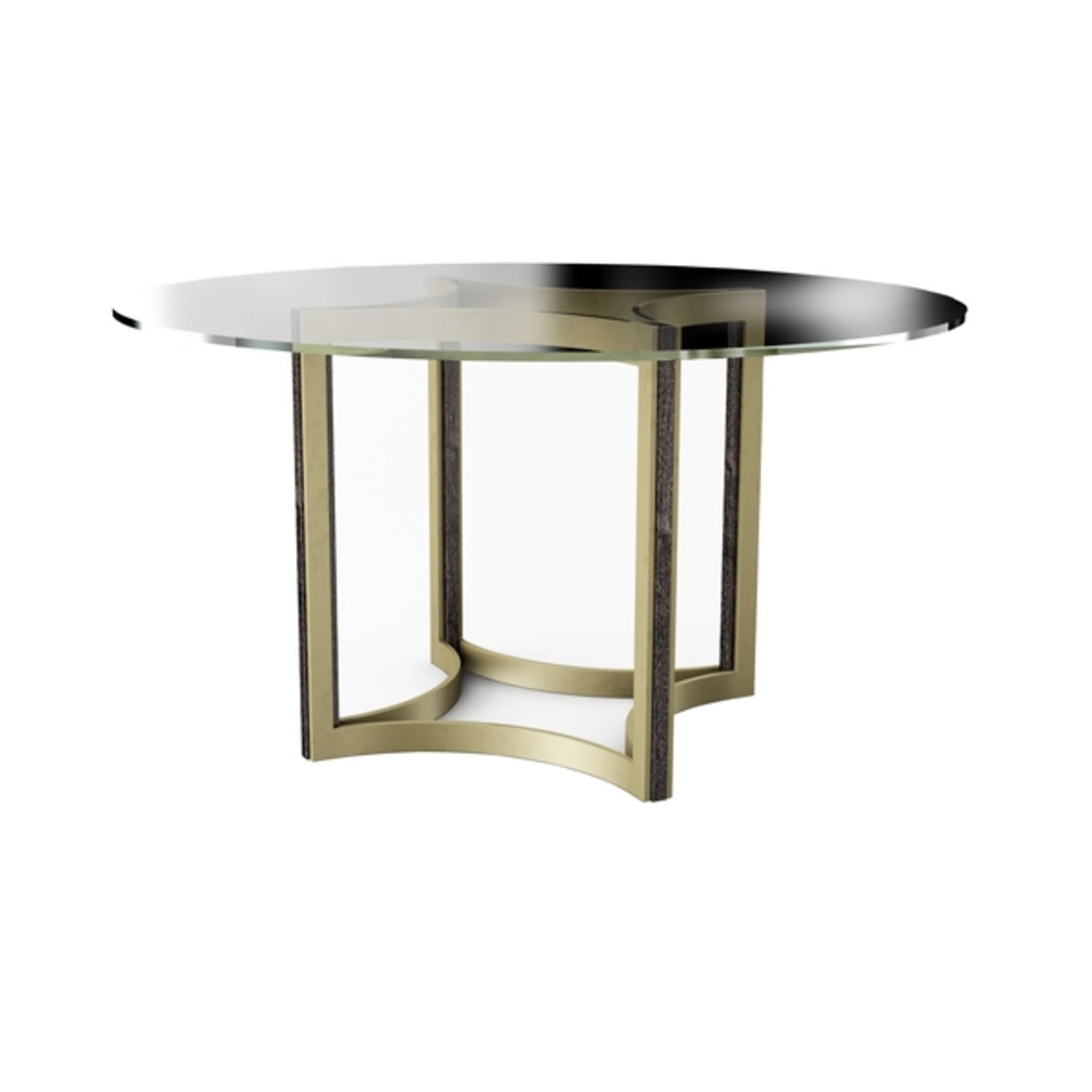 54 Rnd Glass Top 1/2T Flat Edg