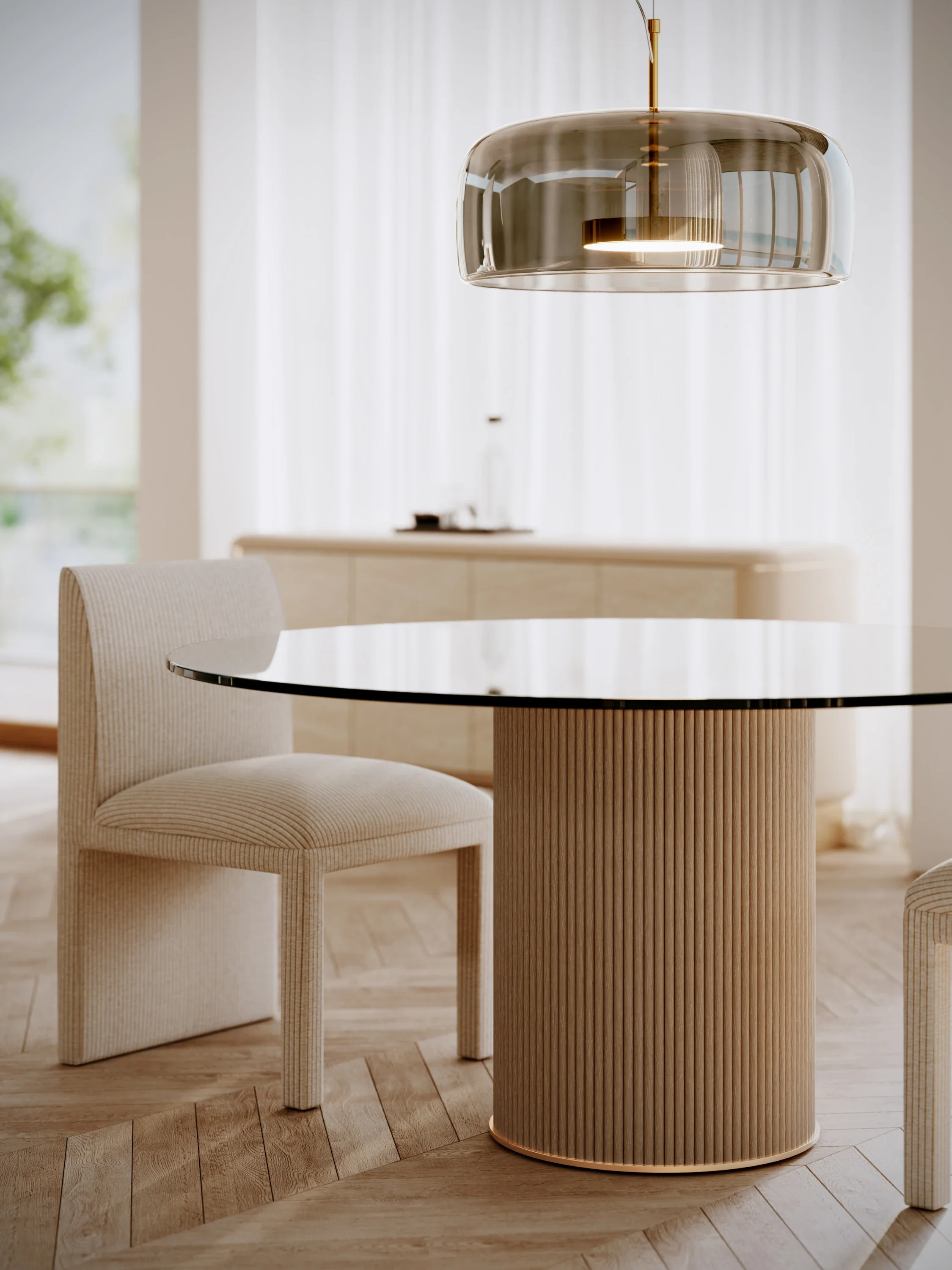 Rhythm Round Glass Top Dining Tbl - Image 3
