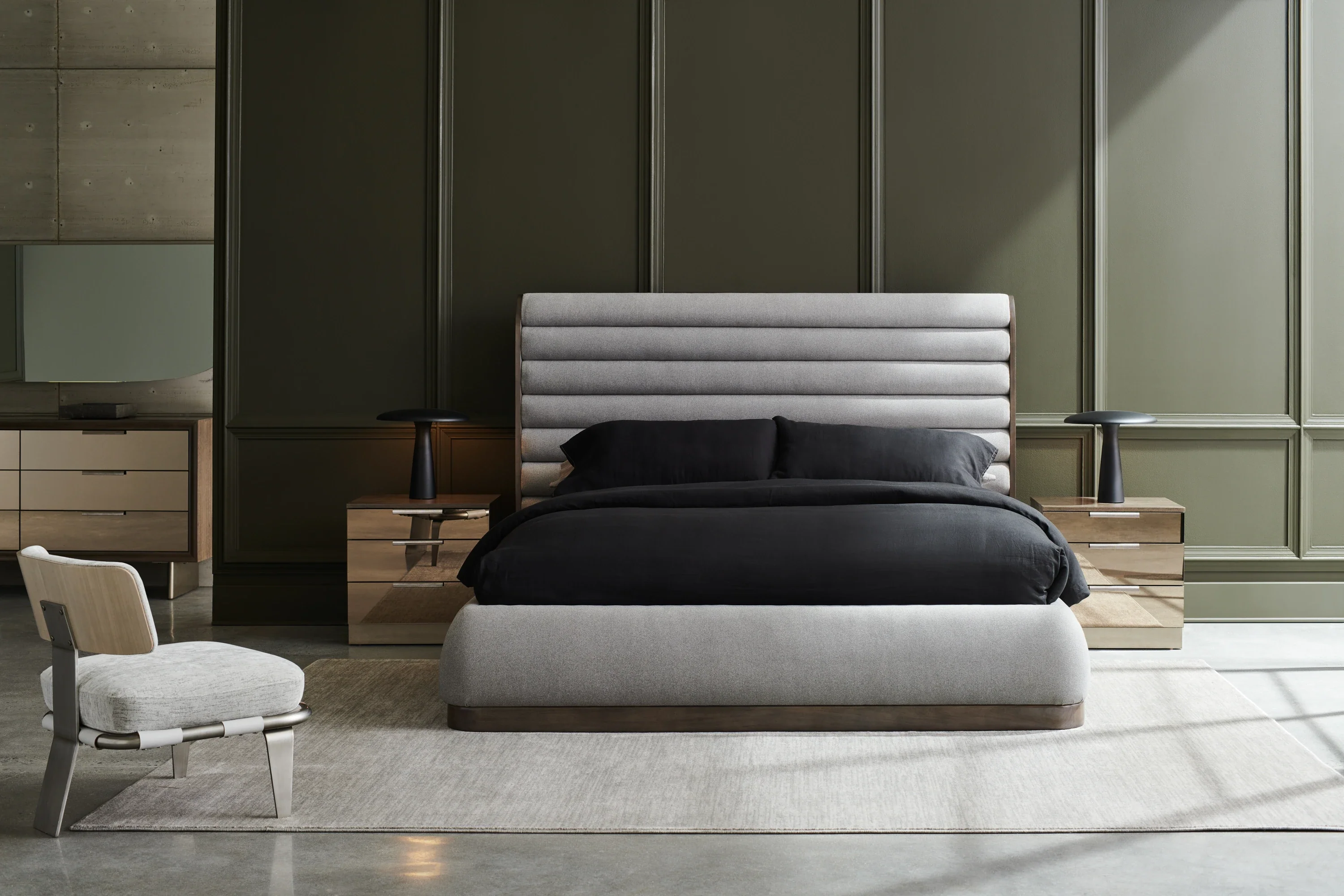 La Moda Uph Panel Bed - King - Image 3