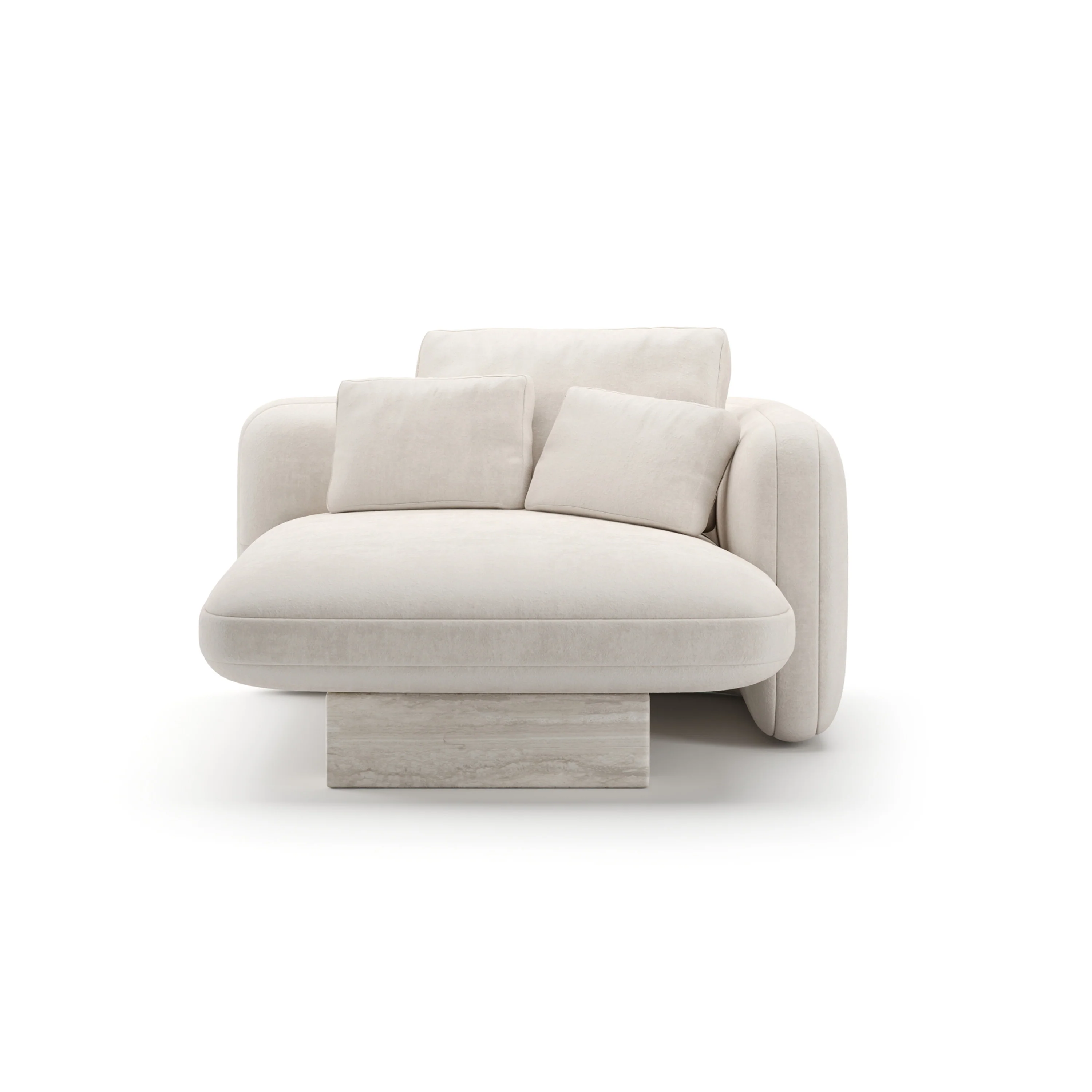 Overlap Raf Chaise Ecru